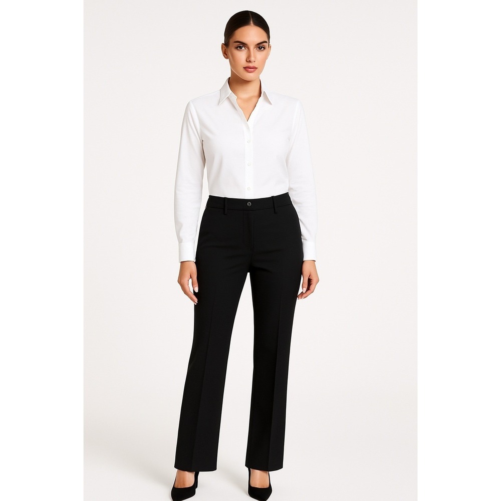 Dolce & Gabbana Black Virgin Wool Blend Straight Leg Trousers IT 38